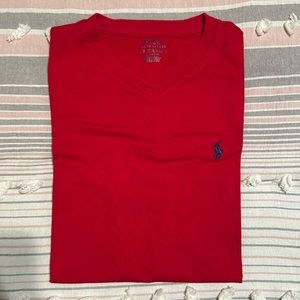 Ralph Lauren V Neck Red Tee